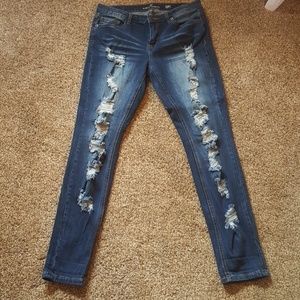 Distressed jeans